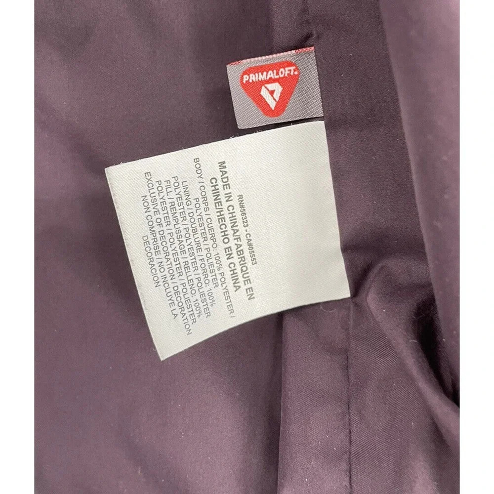 NIKE Women's Bomber Jacket Size XS PrimaLoft Quilted Snap Button 854747-609 Wine - Picture 9 of 11